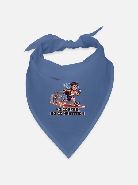 No_coffee-_no_competion - Bandana Dreieckstuch - Taubenblau