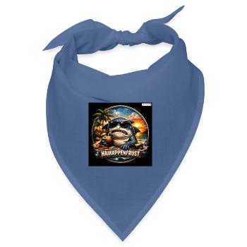 HaiHappenFrust Strandshark - Bandana Dreieckstuch - Taubenblau - Vorne