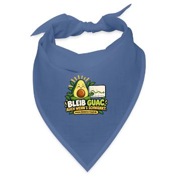 Guac Motivation Avocado Grafik - Bandana Dreieckstuch - Taubenblau - Vorne
