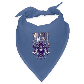 Midnight Bloom - Bandana Dreieckstuch - Taubenblau - Vorne
