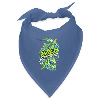 Wilder Current Drachenwelle - Bandana Dreieckstuch - Taubenblau - Vorne