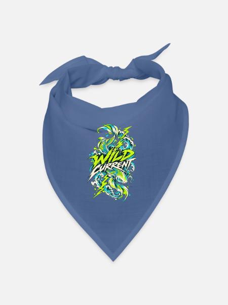 Wilder Current Drachenwelle - Bandana Dreieckstuch - Taubenblau