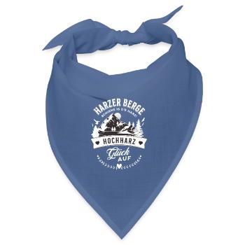 Harzer Berge Schiene Is D'r Harz Hochharz - Bandana Dreieckstuch - Taubenblau - Vorne
