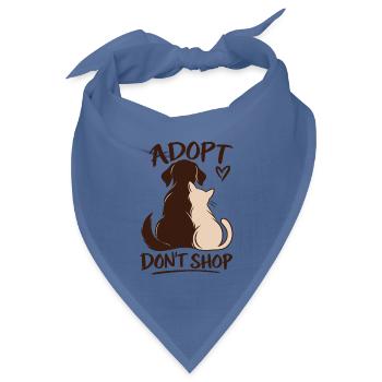 Adopt Don’t Shop Dog & Cat - Bandana Dreieckstuch - Taubenblau - Vorne