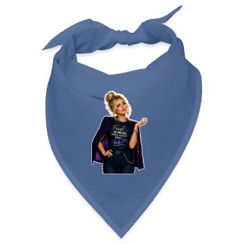 Frage dich ständig: hä? - Bandana Dreieckstuch - Taubenblau - Vorne