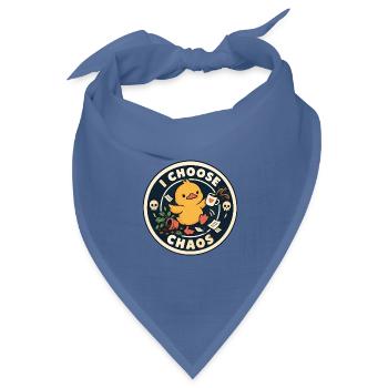 I Choose Chaos Duck Badge - Bandana Dreieckstuch - Taubenblau - Vorne
