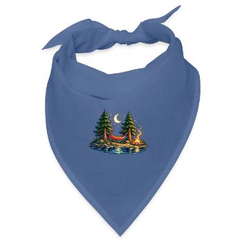 Moonlight Hammock – Auszeit unter Sternen - Bandana Dreieckstuch - Taubenblau - Vorne
