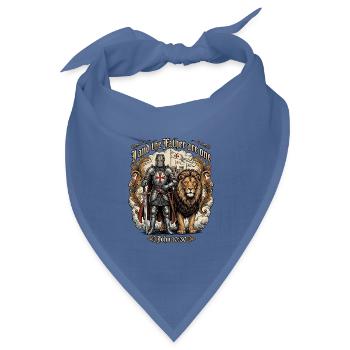 Ritter Löwe Jesus Bibel - Bandana Dreieckstuch - Taubenblau - Vorne