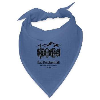 Bad Reichenhall Alpensee Skyline - Bandana Dreieckstuch - Taubenblau - Vorne