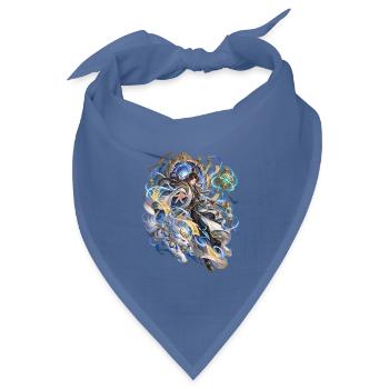 Drachenmeister und Sternenpfad - Bandana Dreieckstuch - Taubenblau - Vorne