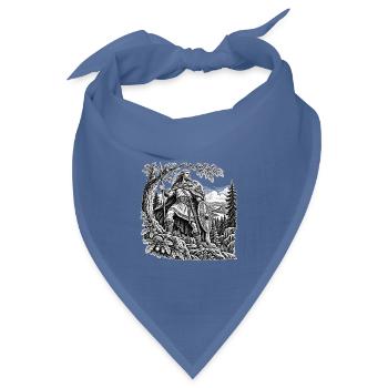 Hermann der Cherusker – Arminius im Eichenwald - Bandana Dreieckstuch - Taubenblau - Vorne