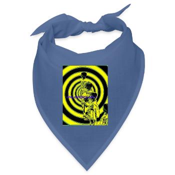 Spirals Neonfiguren-Silhouette - Bandana Dreieckstuch - Taubenblau - Vorne
