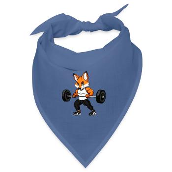 Fuchs Fitness - Bandana Dreieckstuch - Taubenblau - Vorne