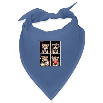 Jaguare Jaguar - Bandana Dreieckstuch - Taubenblau - Vorne