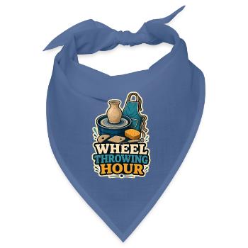 WHEEL THROWING HOUR - Bandana Dreieckstuch - Taubenblau - Vorne