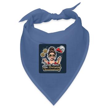 Garde-Mama – Taxi, Haarspray, Nerven - Bandana Dreieckstuch - Taubenblau - Vorne