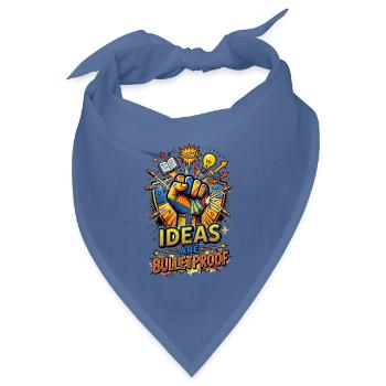 Ideas_are_Bulletproof_-_Pop_Art - Bandana Dreieckstuch - Taubenblau - Vorne