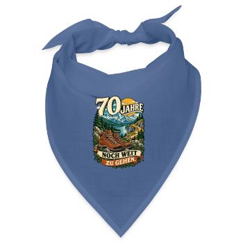 70 Jahre Noch weit zu gehen - Bandana Dreieckstuch - Taubenblau - Vorne