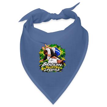 Armbar – Brazilian Jiu-Jitsu Lifestyle BJJ - Bandana Dreieckstuch - Taubenblau - Vorne