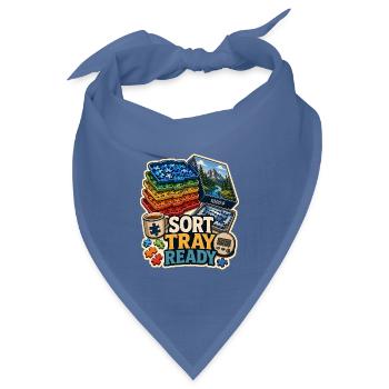 SORT TRAY READY - Bandana Dreieckstuch - Taubenblau - Vorne