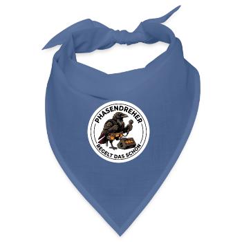 Tontechniker Phasendreher PA System - Bandana Dreieckstuch - Taubenblau - Vorne