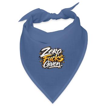 Zero Fucks Given Graffiti - Bandana Dreieckstuch - Taubenblau - Vorne