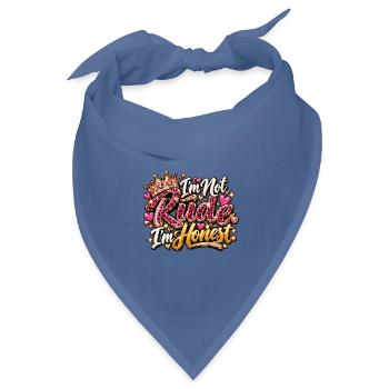 Ich bin ehrlich, nicht unhöflich - Bandana Dreieckstuch - Taubenblau - Vorne