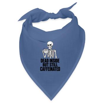 Caffee Skelett Noir - Bandana Dreieckstuch - Taubenblau - Vorne