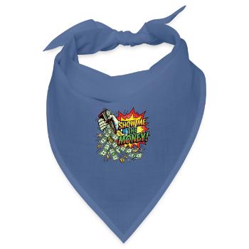 Show_me_the_money - Bandana Dreieckstuch - Taubenblau - Vorne
