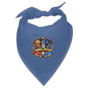 Pinball Meisterzauber - Bandana Dreieckstuch - Taubenblau - Vorne