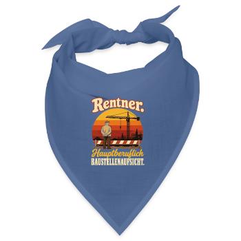 Rentner Hauptberuflich Baustellenaufsicht Rente - Bandana Dreieckstuch - Taubenblau - Vorne