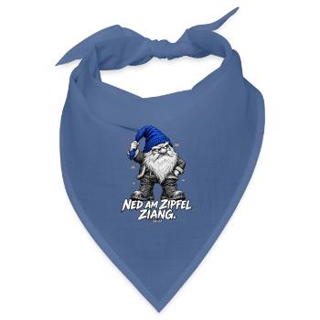 Weihnachtsgnom Zipfelmütze - Bandana Dreieckstuch - Taubenblau - Vorne
