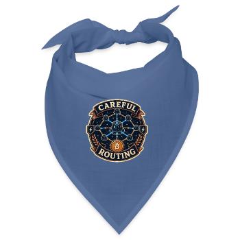 CAREFUL ROUTING - Bandana Dreieckstuch - Taubenblau - Vorne