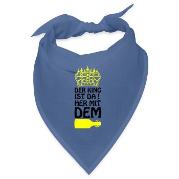 Königliche Silhouette Bier - Bandana Dreieckstuch - Taubenblau - Vorne