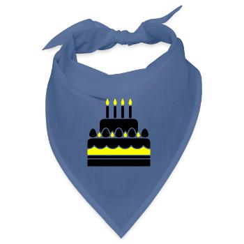 Torte - Bandana Dreieckstuch - Taubenblau - Vorne