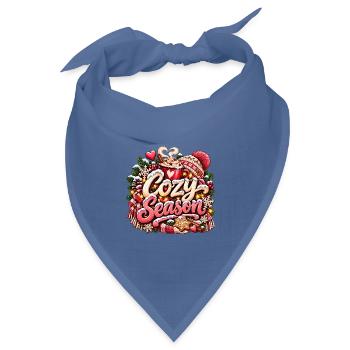 Gemütliche Saison - Bandana Dreieckstuch - Taubenblau - Vorne