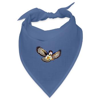 Harpyie fliegt - Bandana Dreieckstuch - Taubenblau - Vorne