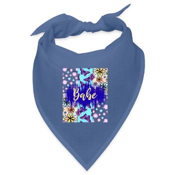 Sweet_-4500_x_5400_px- - Bandana Dreieckstuch - Taubenblau - Vorne