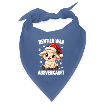 Rentier War Ausverkauft Schaf Weihnachten Lustig - Bandana Dreieckstuch - Taubenblau - Vorne