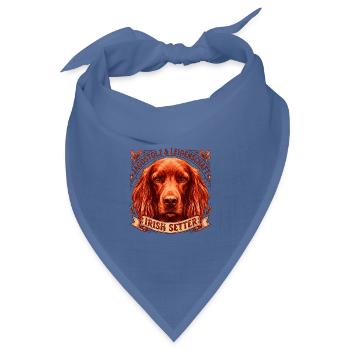 Irish Setter: Stolz und Leidenschaft - Bandana Dreieckstuch - Taubenblau - Vorne