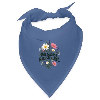 Nächstenliebe Blumenpracht LGBTQ Rechte - Bandana Dreieckstuch - Taubenblau - Vorne