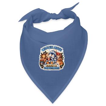 Wintermodus Kuschelig & Gelassen - Bandana Dreieckstuch - Taubenblau - Vorne