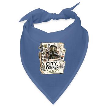 CITY CORNER STUDY - Bandana Dreieckstuch - Taubenblau - Vorne