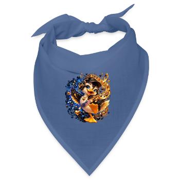 BeatPinguin Groove - Bandana Dreieckstuch - Taubenblau - Vorne