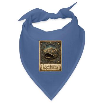 I'm Allergic To Mornings Turtle - Bandana Dreieckstuch - Taubenblau - Vorne