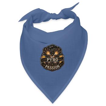Pyro Passion Oldschool - Bandana Dreieckstuch - Taubenblau - Vorne