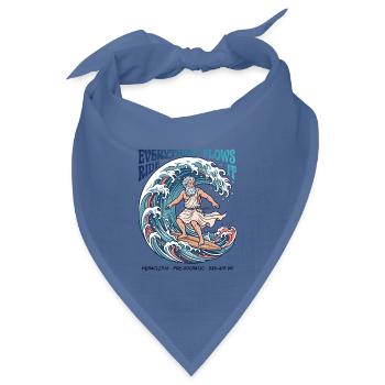 Heraclitus – Everything Flows - Bandana Dreieckstuch - Taubenblau - Vorne