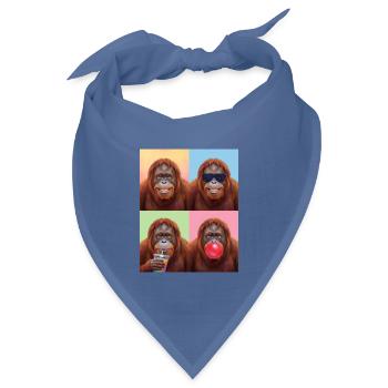 Orang-Utans Orang-Utan - Bandana Dreieckstuch - Taubenblau - Vorne