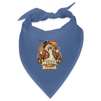 Christmas Schneemann Opa Melted Not Retired - Bandana Dreieckstuch - Taubenblau - Vorne