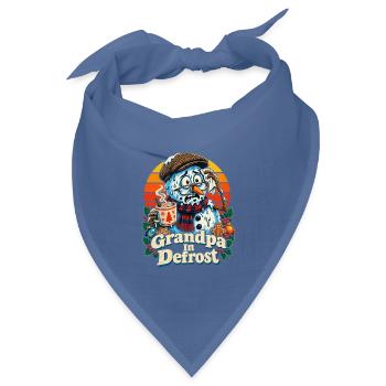 Christmas Schneemann Grandpa In Defrost - Bandana Dreieckstuch - Taubenblau - Vorne